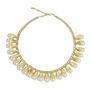 Statement faux-pearl floret necklace